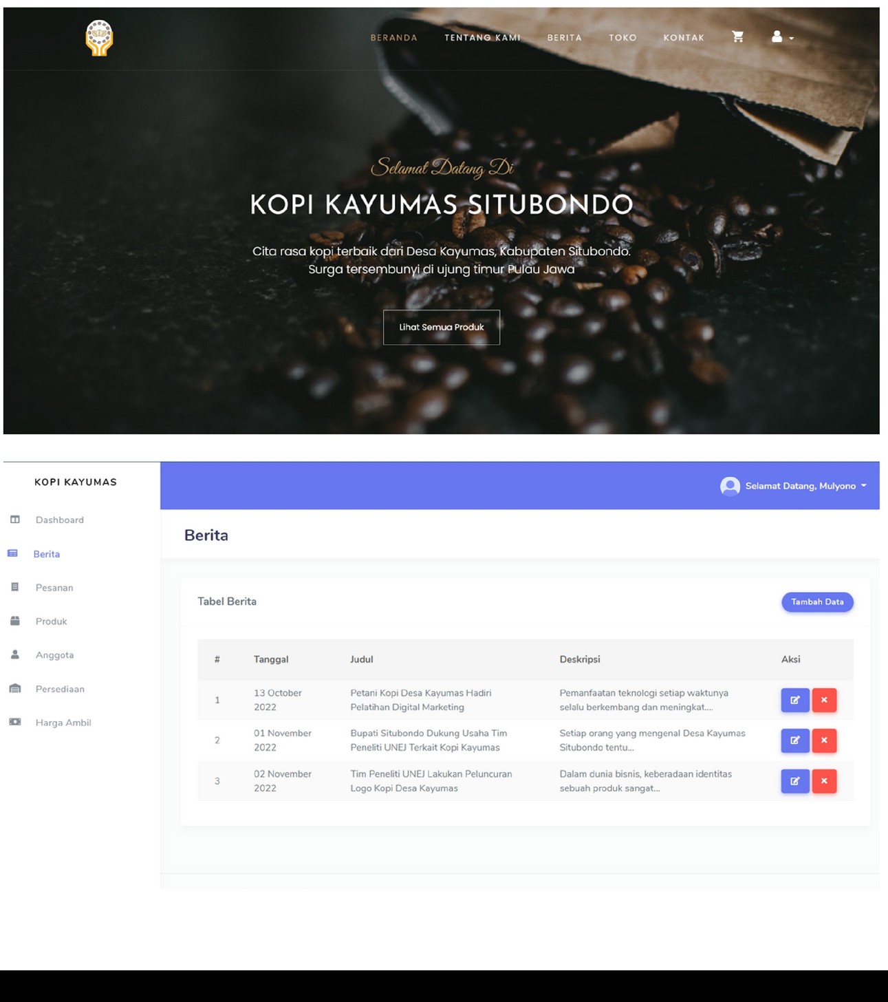 Kopi Kayumas Platform